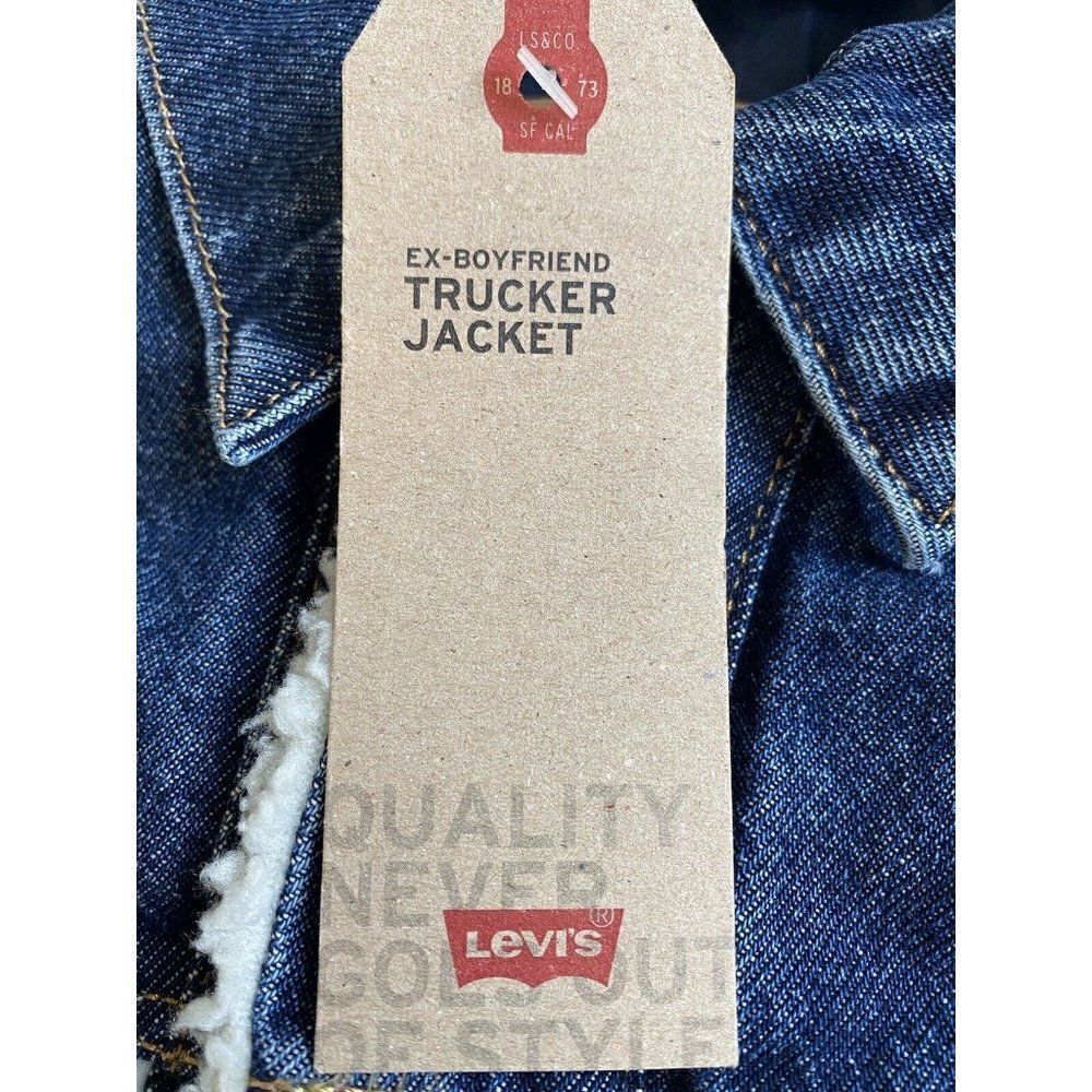 LEVI'S EX-BOYFRIEND Pieced Sherpa Trucker Jacket - Picture 7 of 11